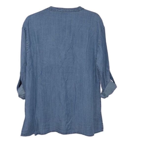 Time & Tru Blue Denim Tunic Top(Size S/4-6) - Picture 7 of 7